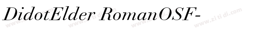 DidotElder RomanOSF字体转换